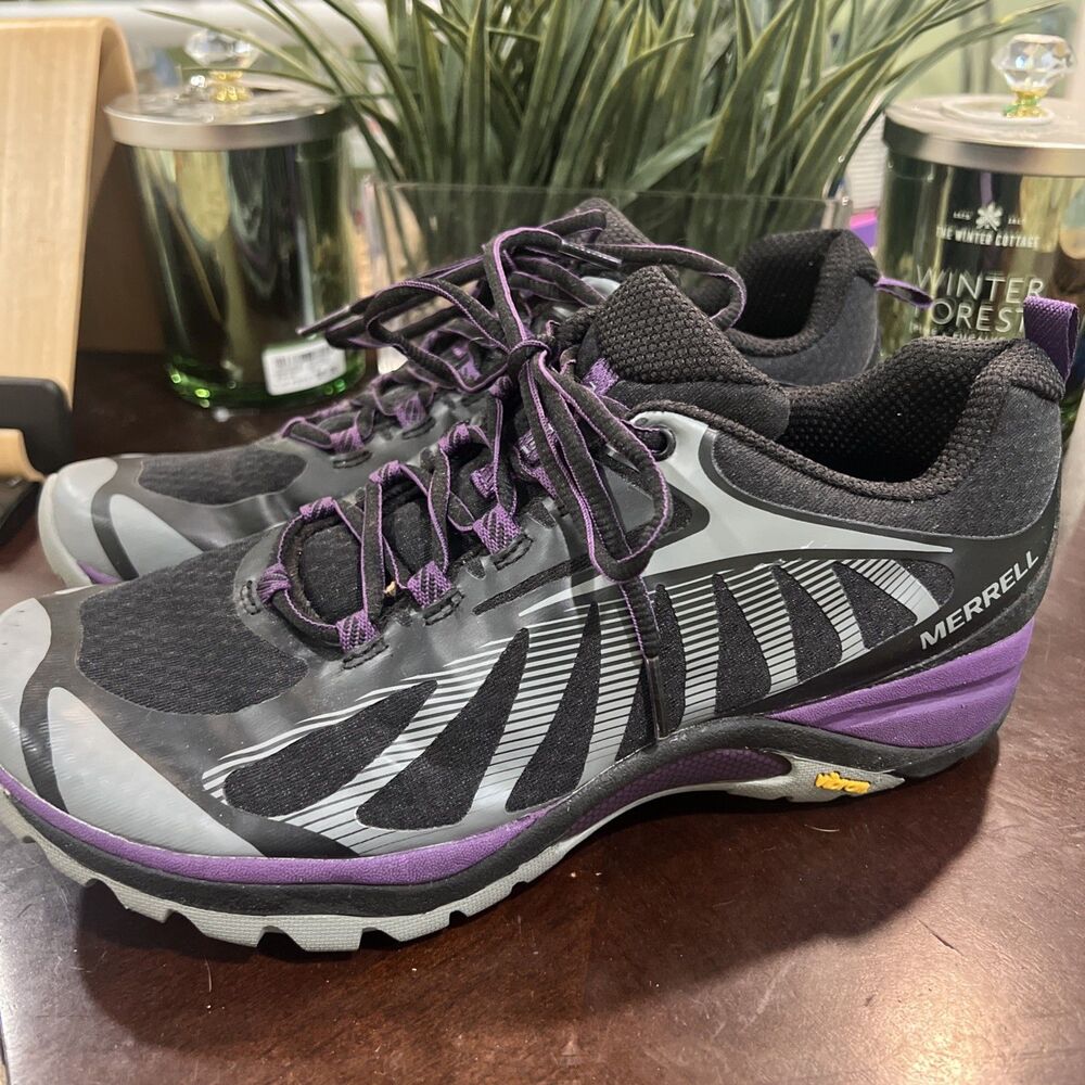 Merrell Siren Edge 3 Womens Size 9 Black Purple Waterproof Hiking Shoes
